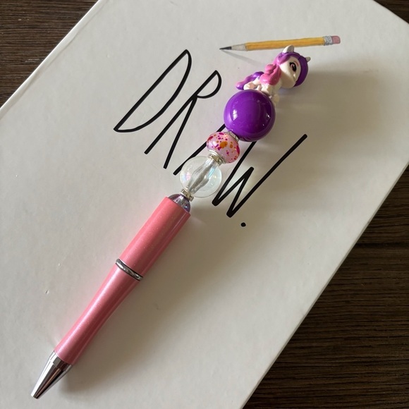 My Little Pony: Sherbet Sunset handmade beaded pen - Picture 2 of 3